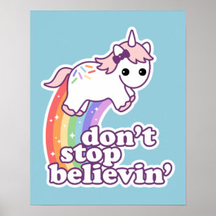 Stoppa inte Believin i Unicorns Poster