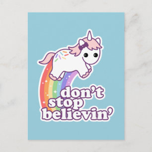 Stoppa inte Believin i Unicorns Vykort