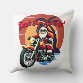 "Stoppa inte Believin" - Santa Rides Dekorativ kud Kudde