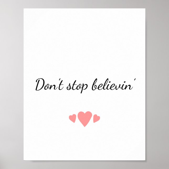 Stoppa inte Believins resa Poster (Framsidan)