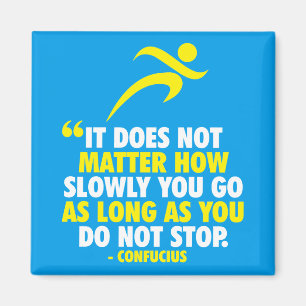 STOPPA INTE. Köra Marathon Workout Motivational Magnet