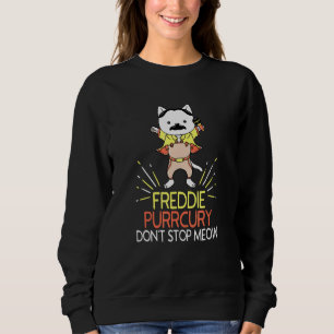 Stoppa inte Meow Freddie Purrcury Cat Music Pun T Shirt