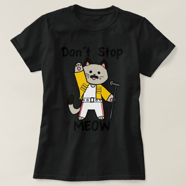 Stoppa inte Meow T Shirt (Design framsida)