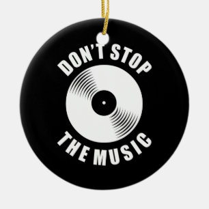 Stoppa inte musiken julgransprydnad keramik