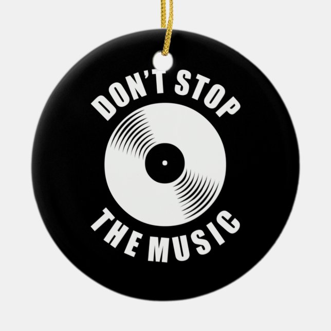 Stoppa inte musiken julgransprydnad keramik (Framsidan)