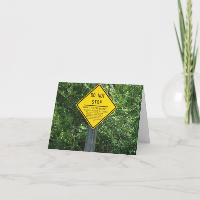 STOPPA INTE Notecards Kort (Framsida)