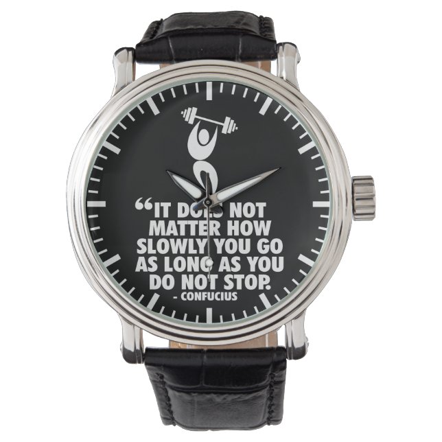 STOPPA INTE. "Viktupplyftning" - Motivering Armbandsur (Framsida)