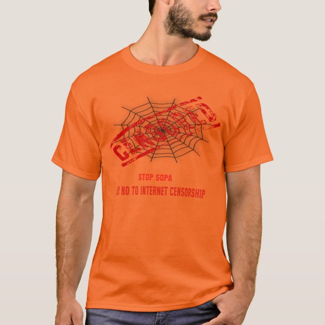 Stoppa internetcensur t shirt (Framsida)