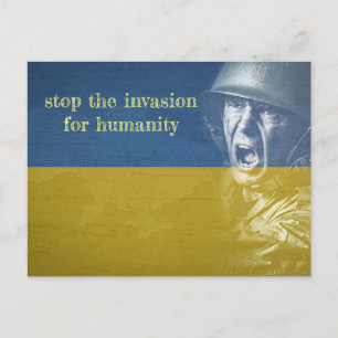Stoppa invasionen i Ukraina Helg Vykort