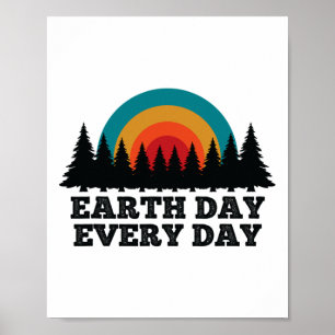 Stoppa klimatförändring Räddat planetet jorddagen Poster