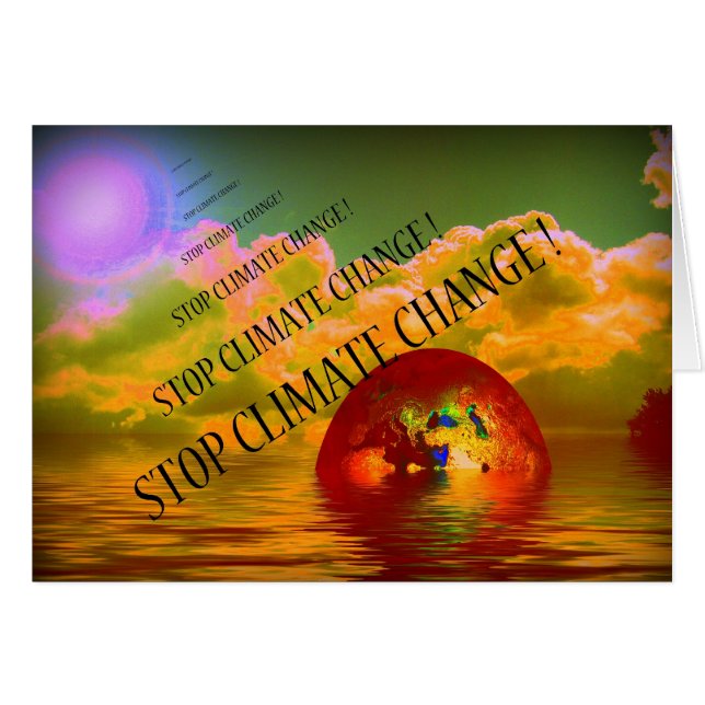 STOPPA KLIMATFÖRÄNDRINGEN! HÄLSNINGSKORT (Framsidan Horizontal)