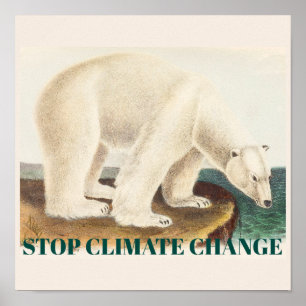 Stoppa klimatförändringen utrotad arktisk Polar Be Poster