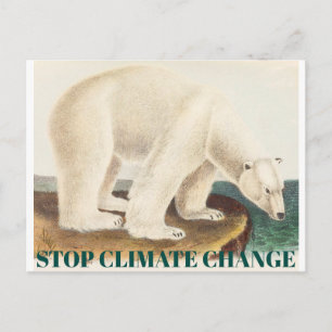 Stoppa klimatförändringen utrotad arktisk Polar Be Vykort