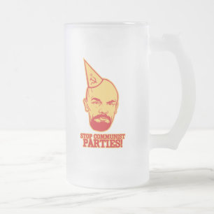 Stoppa kommunistpartiölmuggen frostat ölglas