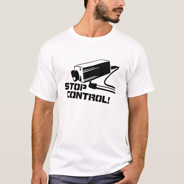Stoppa kontrollerar t shirt (Framsida)