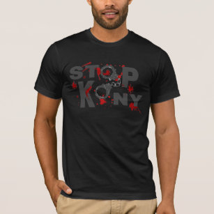 Stoppa Kony blod Splatters & handbojor T-shirt