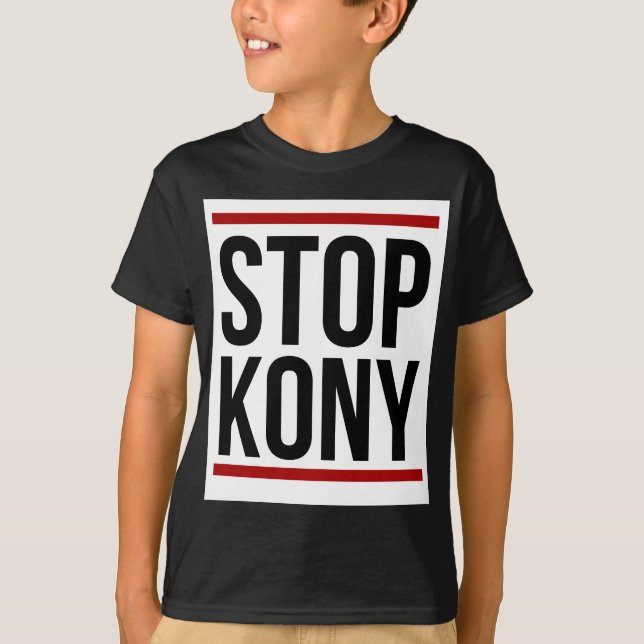 "Stoppa Kony" T-skjortor (utslagsplatser) och Tee (Framsida)