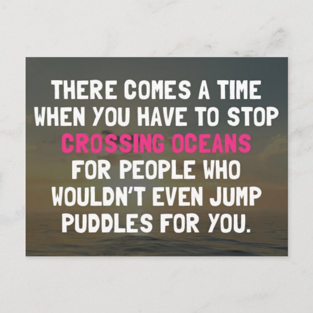 Stoppa korsning av havsoffert vykort (Framsida)