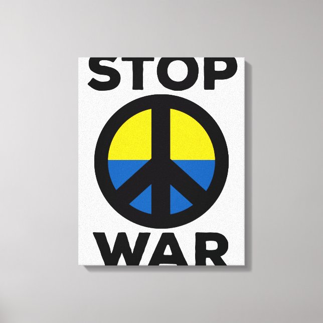 Stoppa Krig Flagga i Ukraina-Kanvastrycket Canvastryck (Framsida)