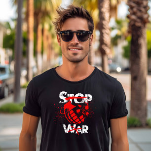 Stoppa krig - Fred, kärlek och inga fler bomber T Shirt