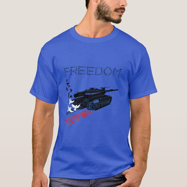 STOPPA KRIG!!!FRIHET T SHIRT (Framsida)