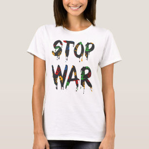Stoppa Krig Heart Handprint, rocka för Ukraina T Shirt