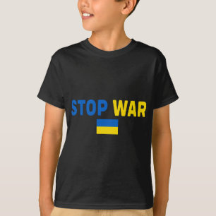 Stoppa Krig I stå på Ukrainas Flagga Support Ukrai T Shirt