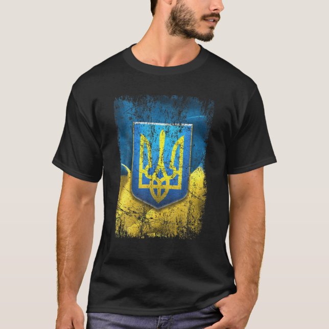 Stoppa Krig I stå på Ukrainas sida T Shirt (Framsida)