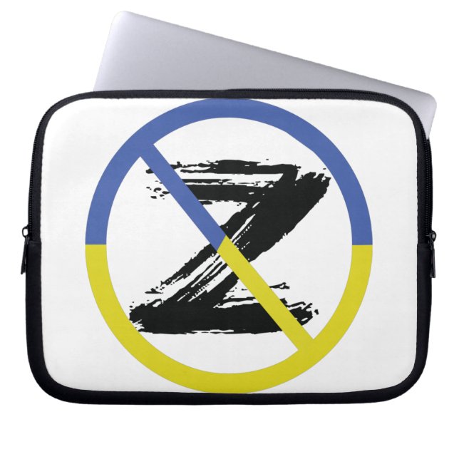 Stoppa krig i Ukraina Dekorativ kudde Laptop Fodral (Framsidan)
