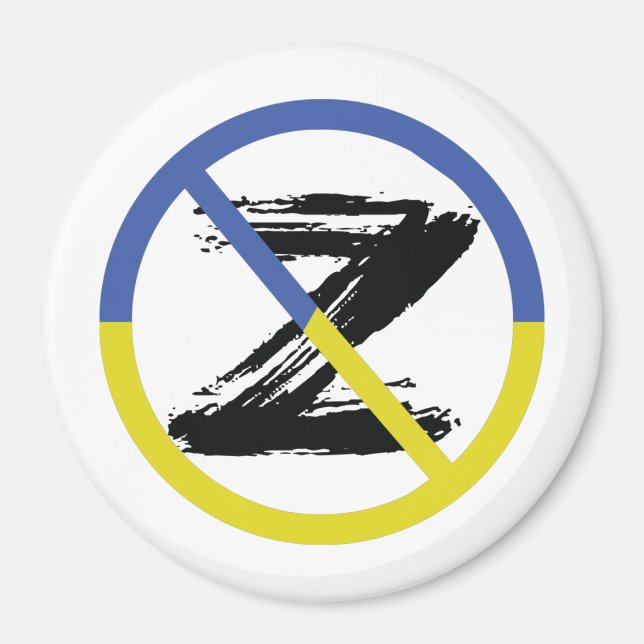 Stoppa krig i Ukraina Dekorativ kudde Magnet (Framsidan)