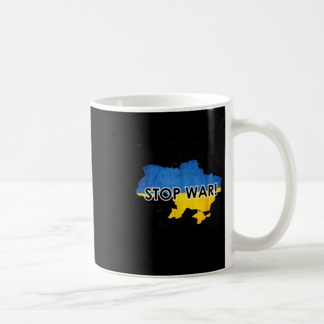 Stoppa Krig i Ukraina _ Stödja ukrainare _ Inget k Kaffemugg (Höger)