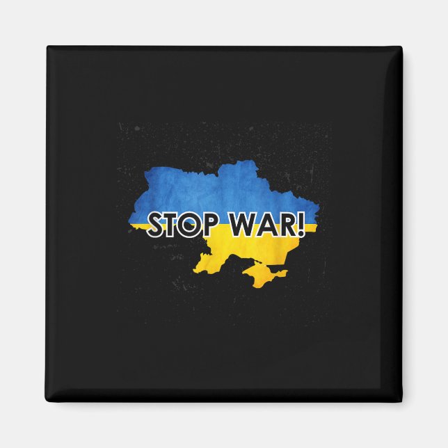 Stoppa Krig i Ukraina _ Stödja ukrainare _ Inget k Magnet (Framsidan)