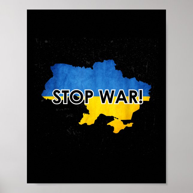Stoppa Krig i Ukraina _ Stödja ukrainare _ Inget k Poster (Framsidan)