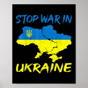 Stoppa Krig i Ukraina Stoppa ryska attacker mot Uk Poster