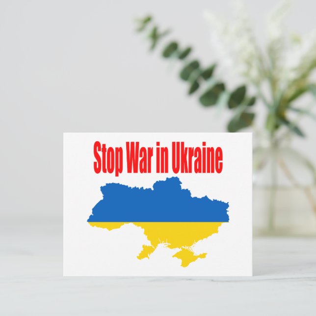 stoppa krig i Ukraina  Vykort (Stående Fram)