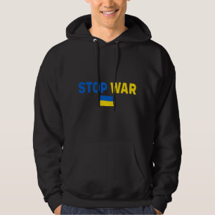 Stoppa Krig Jag Står Med Ukrainas Flagga Stöd Ukra Hoodie