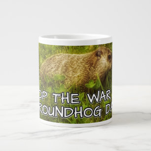 Stoppa krig på grundvåningen mugg jumbo mugg