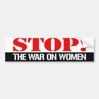 Stoppa krig på kvinnor - feministisk påhitt -. bildekal