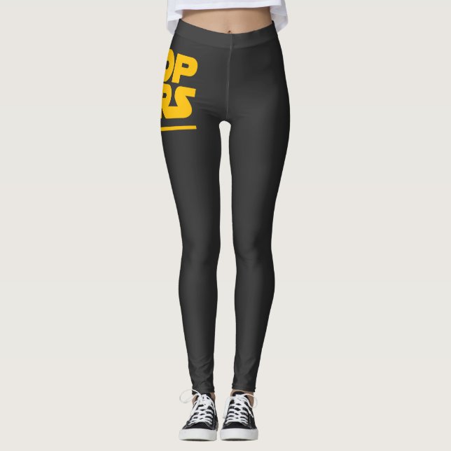 Stoppa Krig Parodi Logotyp Leggings (Framsida)