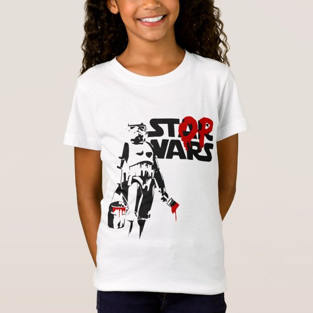 Stoppa Krig Parodi Logotyp T Shirt (Framsida)