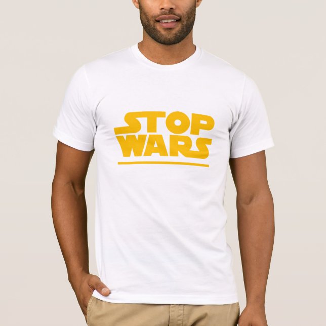 Stoppa Krig Parodi Logotyp T Shirt (Framsida)