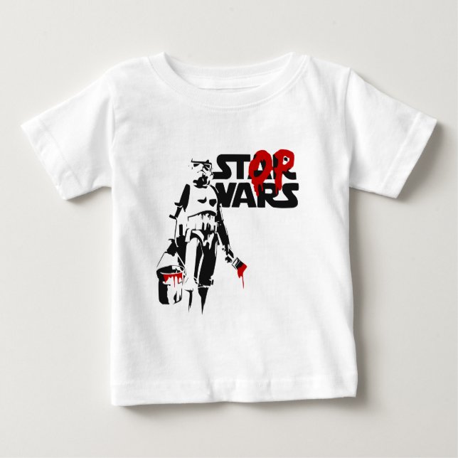 Stoppa Krig Parodi Logotyp T Shirt (Framsida)