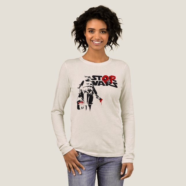 Stoppa Krig Parodi Logotyp T Shirt (Hel framsida)