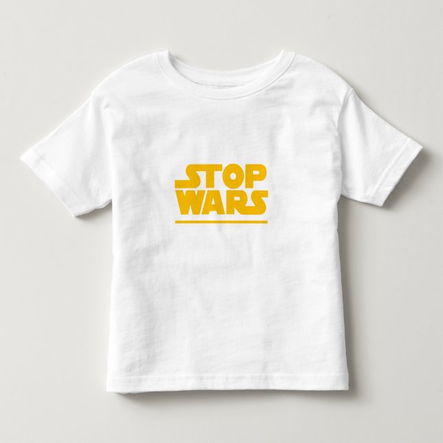 Stoppa Krig Parodi Logotyp T Shirt (Framsida)