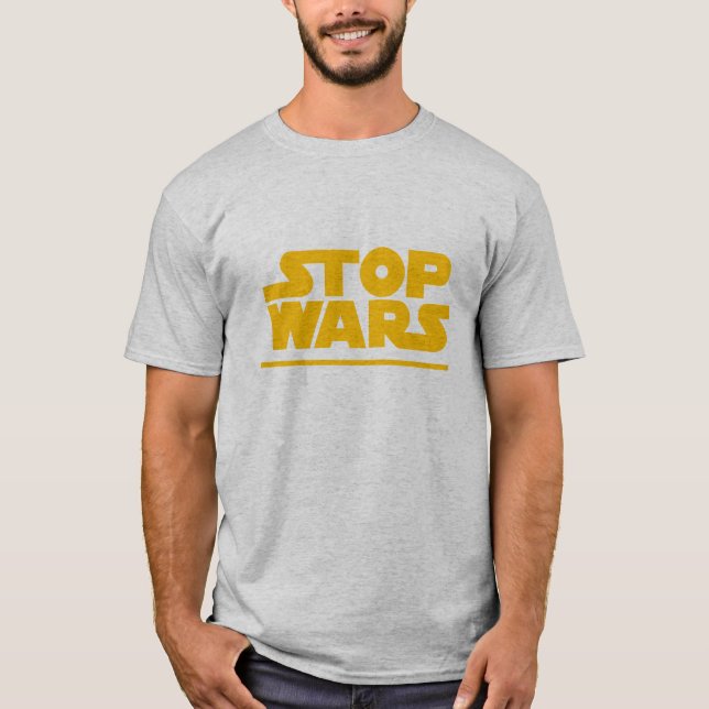 Stoppa Krig Parody Logotyp T-Shirt (Framsida)