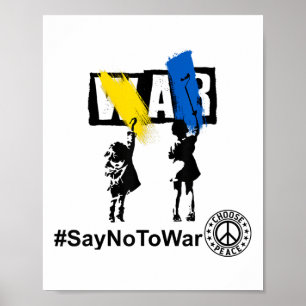 Stoppa Krig Shirt,barn säger nej till Krig Shirt,i Poster