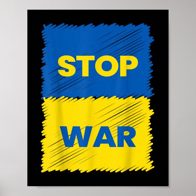 Stoppa Krig - Spara Ukraina - stoppa Krig i Ukrain Poster (Framsidan)