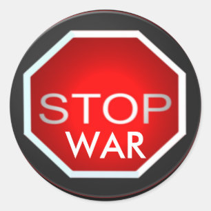 Stoppa Krig Sticker Runt Klistermärke