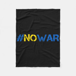 Stoppa Krig Stöd Ukraina Tröja #nowar Stå Med U Fleecefilt