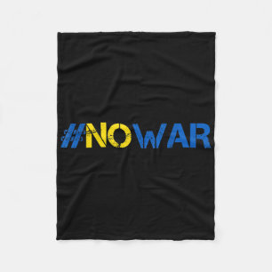 Stoppa Krig Support Ukraina Shirt #nowar Stat med Fleecefilt
